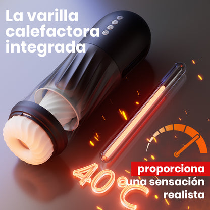 【Envío gratis】Taza de avión cohete, rotación de 3 frecuencias, vibración de 5 frecuencias + telescópica, calentada