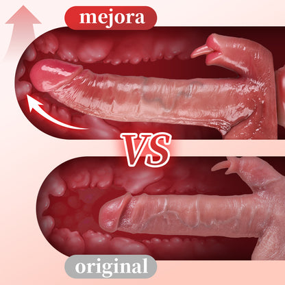 【Preventa hasta el 30 de marzo】Consolador realista con efecto de calentamiento, empuje y balanceo mejorado de 26,5 cm más largo