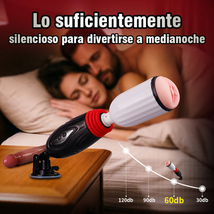 Stella - Máquina sexual 2 en 1 con empuje y calentamiento para parejas con control remoto