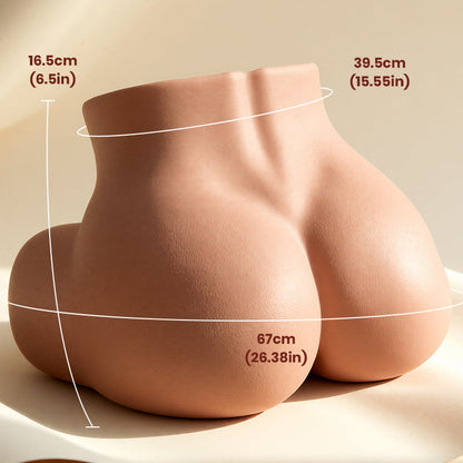 Calista - Masturbador Masculino Realista de Silicona con Alta Elasticidad, Gel en Miel de Doble Capa | Estimulación Vaginal y Anal