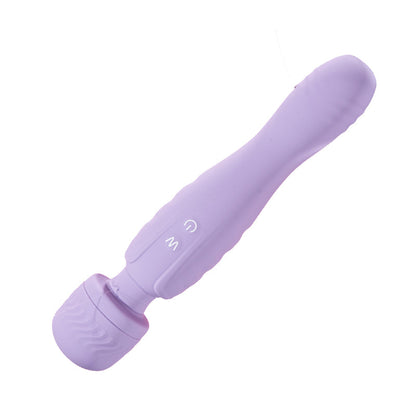 Vibrador de pezón y clítoris con doble cabezal AV Stick morado