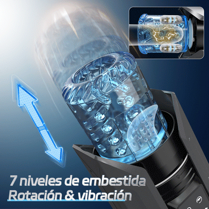 King - Masturbador automático 4 en 1 para hombres, 100% impermeable