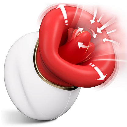 Vibrador Clitorial Boca y Lengua 4 en 1 Lamer, Morder, Succionar y Vibrar