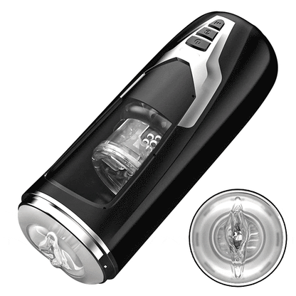 Black Knight Masturbadores Telescópicos Automáticos + Motor Extremo Rotativo