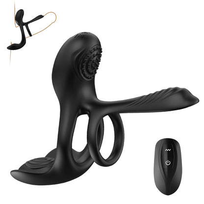 Ace - Anillo vibrador y funda 2 EN 1 para el pene