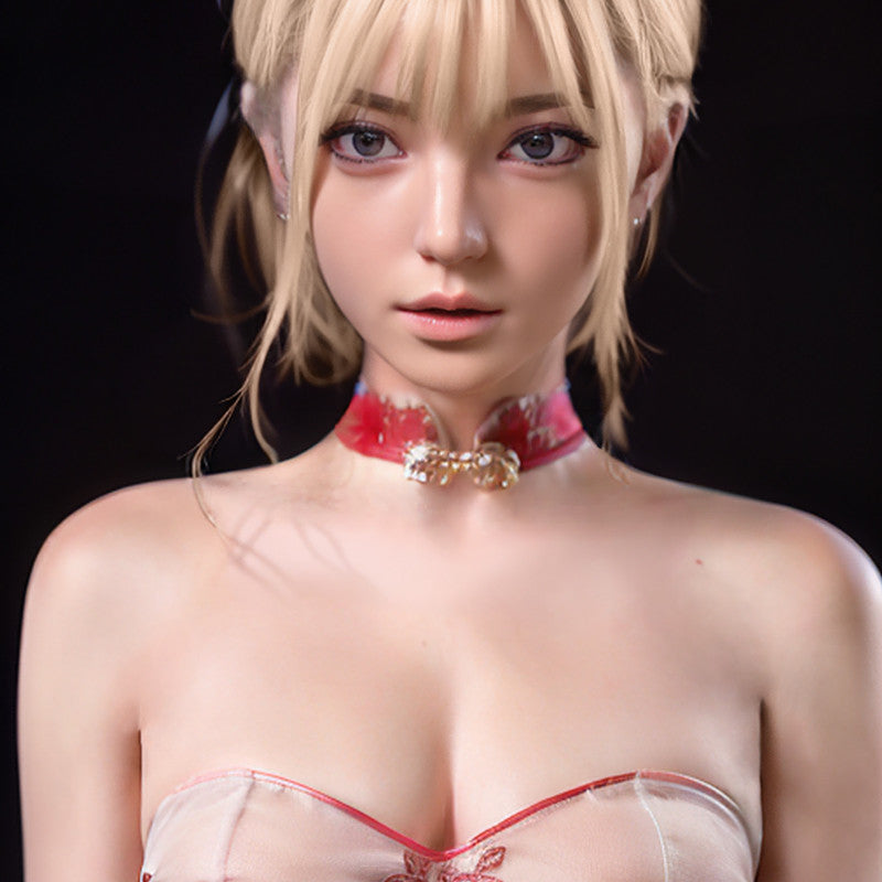 Cherry - Muñeca de pétalos de ojos marrones y rubia de 148 cm, la mejor opción para el sexo 32 kg