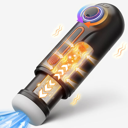 【Heatable】Alien 5 in 1 Masturbator 10 Vibrations 4 Sucks Thrust+Vibrate+Suck+Voice+Heat