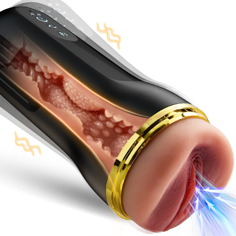 【Los más vendidos del Viernes Negro】Captain - 5 Chupar 10 Vibrador Vagina Simulada Entrada Masturbación Masculina Copas