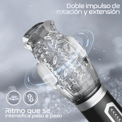 Amber - 7 Vibrador 5 empujones giratorios Mamadas Masturbador