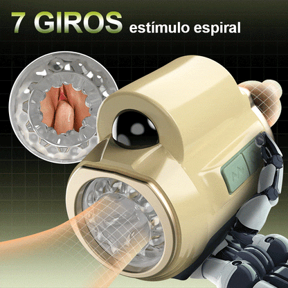 SEEKHEART - Masturbador de extremo abierto con 7 rotaciones y vibración