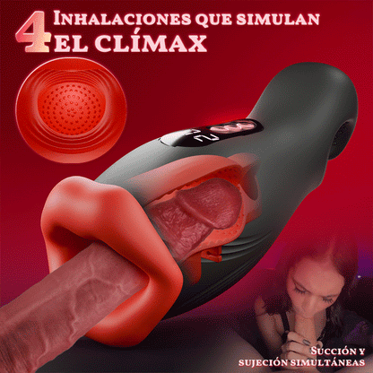 Encanto - 9 Vibraciones  4 Succiones  Succión con Clampeo  Simulador Oral para Hombres