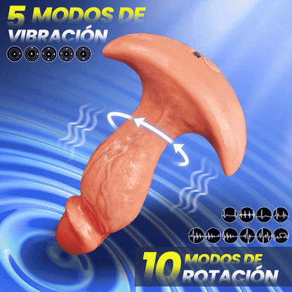Levi – Plug anal / dildo anal vibratorio y giratorio de 360° con APP y control remoto para hombres y mujeres