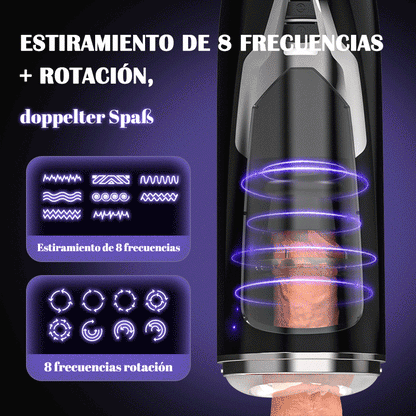 Black Knight Masturbadores Telescópicos Automáticos + Motor Extremo Rotativo