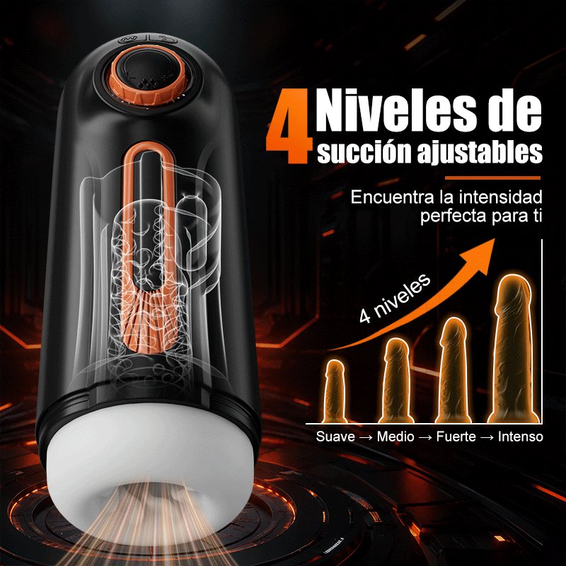 【Uppvärmningsbar】 Alien 5 i 1 Masturbator 10 Vibrationer 4 Sugar Thrust+Vibrate+Sug+Voice+Heat