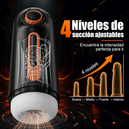 【Heatable】Alien 5 in 1 Masturbator 10 Vibrations 4 Sucks Thrust+Vibrate+Suck+Voice+Heat