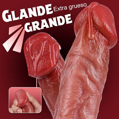 Colt – Dildo oscilante, con empuje y calefacción de 9,84 pulgadas con gran glande redondeado efecto piel real