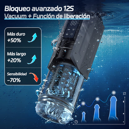King - Masturbador automático 4 en 1 para hombres, 100% impermeable