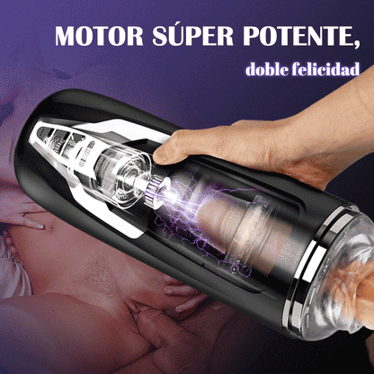 Black Knight Masturbadores Telescópicos Automáticos + Motor Extremo Rotativo