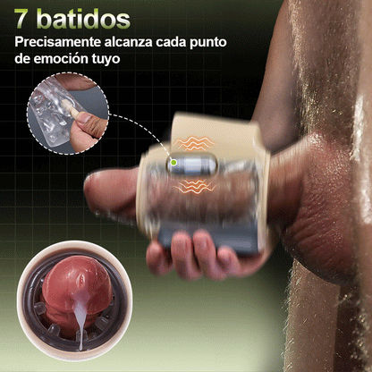 SEEKHEART - Masturbador de extremo abierto con 7 rotaciones y vibración