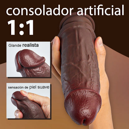 Consolador manual simulado extra grande, adecuado para hombres y mujeres.