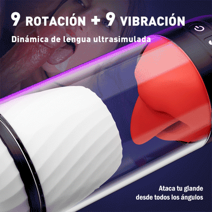Sexoral-Banshee-Masturbador  4 en 1，Removible，9Giro 9Vibración，IPX7