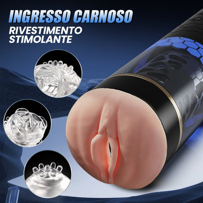 Copo masturbador elétrico giratório 6 frequências 3 velocidades DAOKE