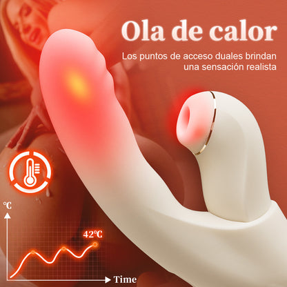 Vibradores SVAKOM 4 en 1 con control por aplicación, succión, calor y punto G, estimulador de succión desmontable