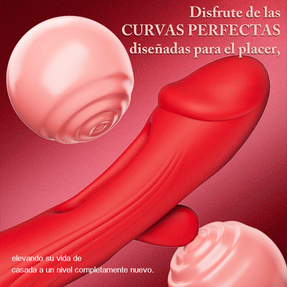 Papaver rhoeas—— Vibrador de punto G tres en uno con rotación de 10 frecuencias + vibración + palmadas