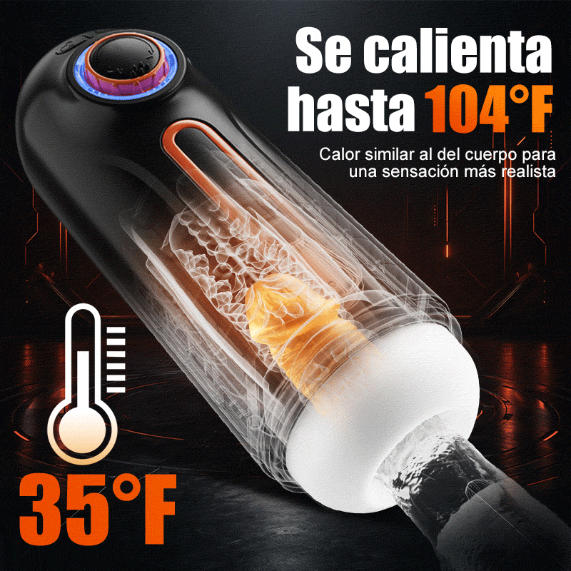 【Uppvärmningsbar】 Alien 5 i 1 Masturbator 10 Vibrationer 4 Sugar Thrust+Vibrate+Sug+Voice+Heat