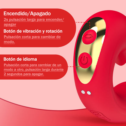 Amor de Rosa – Vibrador para Mujeres con 7 Frecuencias de Vibración, Balanceo y Lamedura de Lengua