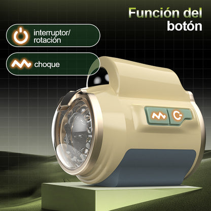 SEEKHEART - Masturbador de extremo abierto con 7 rotaciones y vibración