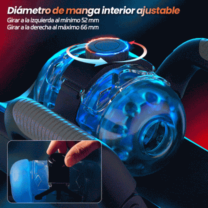 Venom - Carrera Larga 12 cm & 700 Golpes/Min, Telescópico, Estrechez Ajustable, Soporte para Teléfono, Masturbador Automático Masculino