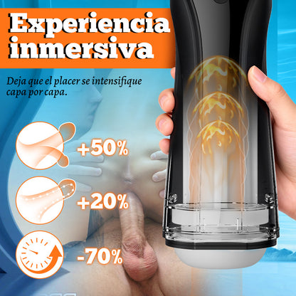 Copa de masturbación vibratoria con succión eléctrica 2 en 1 con 7 frecuencias
