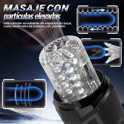 GripMax – Vibrador doble rotativo telescópico sin manos con soporte de ventosa.