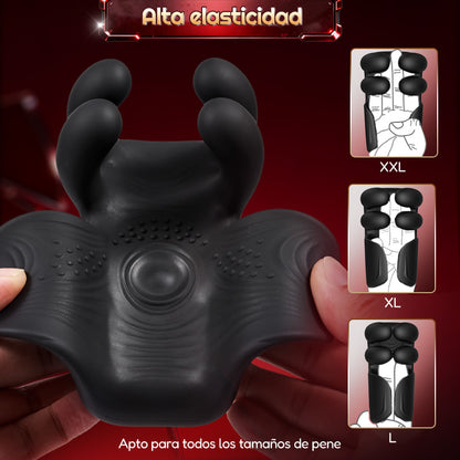 Vibrador Automático para el Pene con 10 Dedos para Masaje Terapéutico