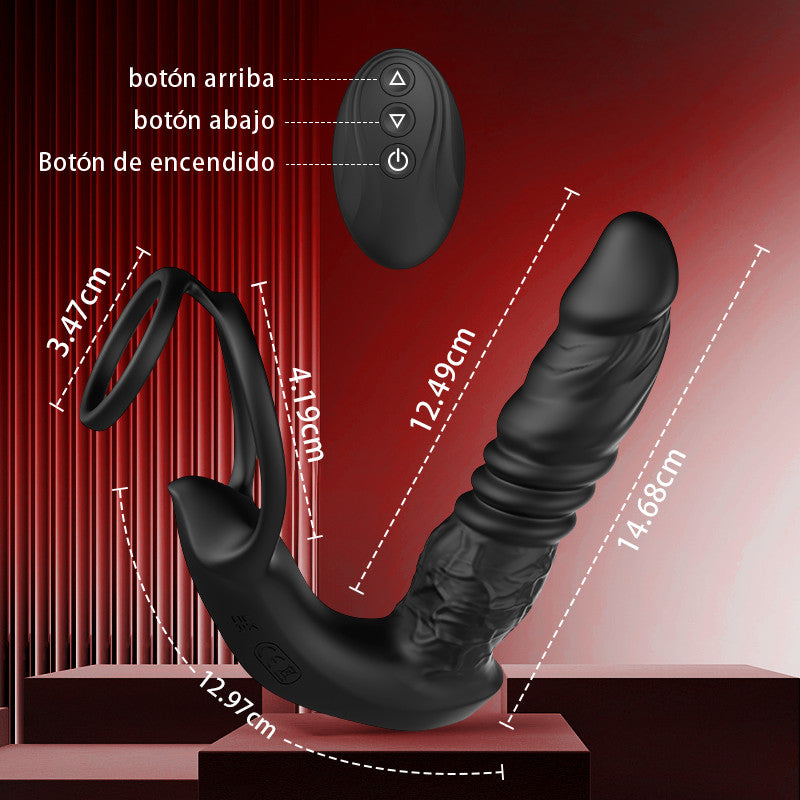 Kael - Juguete anal realista para la próstata con 9 modos de vibración y doble anillo para máximo placer