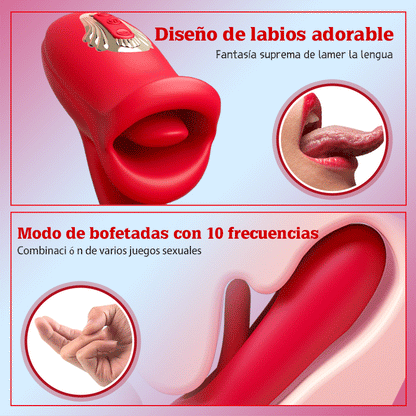 【Envío en 24 horas】Vibrador de punto G con función de lamido lingual y lengua vibradora