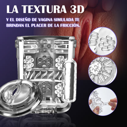 Black Knight Masturbadores Telescópicos Automáticos + Motor Extremo Rotativo