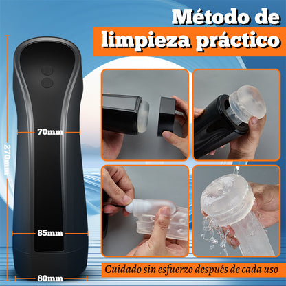 Copa de masturbación vibratoria con succión eléctrica 2 en 1 con 7 frecuencias