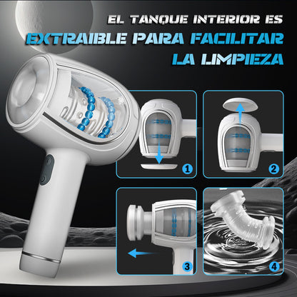 Masturbador portátil automático de 6 frecuencias con vibración de empuje