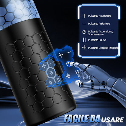 Copo masturbador elétrico giratório 6 frequências 3 velocidades DAOKE