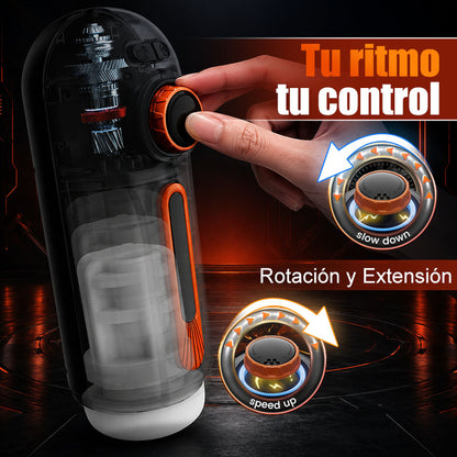 【Heatable】Alien 5 in 1 Masturbator 10 Vibrations 4 Sucks Thrust+Vibrate+Suck+Voice+Heat