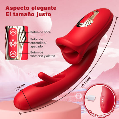 【Envío en 24 horas】Vibrador de punto G con función de lamido lingual y lengua vibradora