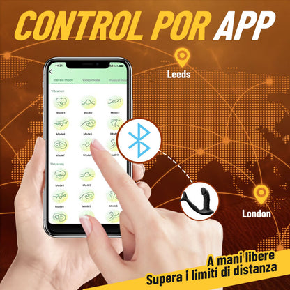 SeekHeart Vibrador Anal Ondulante y Vibratorio con 9 Modos, Control por App y Anillo para el Pene