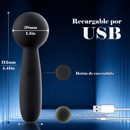 Mini masajeador con 10 modos para el placer sexual de mujeres y parejas