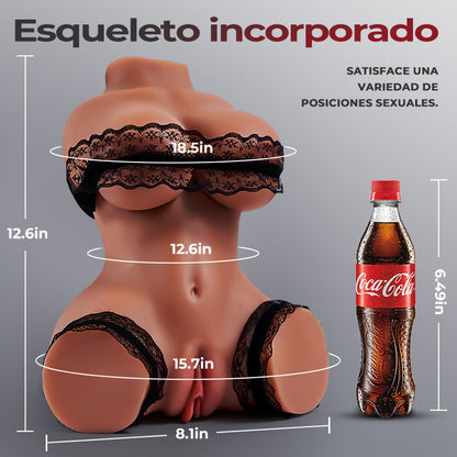 2.7KG 3 EN 1 Doggystyle Brown Realista Sex Doll