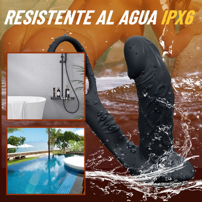 SeekHeart Vibrador Anal Ondulante y Vibratorio con 9 Modos, Control por App y Anillo para el Pene