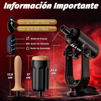 ThrustMax Masturbador Automático Manos Libres con Soporte