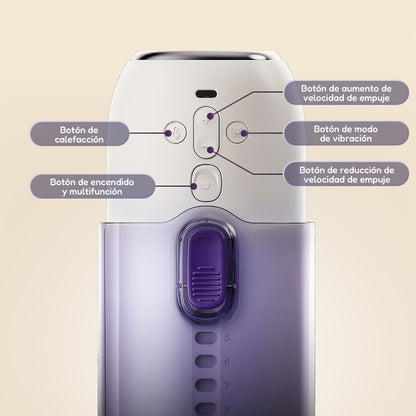Vibedry - Masturbador calentable para hombres, 7 niveles telescópicos, 5 modos de vibración, controlado por aplicación, multifuncional