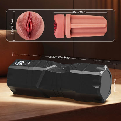 Captain Titan - 6.5 Pulgadas Masivo Real Feel Agarre Ergonómico Inmejorable Valor Stroker para Mamada